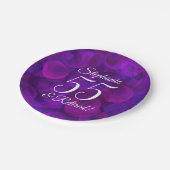 Elegantes Lila 55 und Party für das Ruhezustand Pappteller (Schrägansicht)