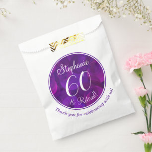 Elegantes Lila 60 und Party für die müde Altersver Geschenktütchen