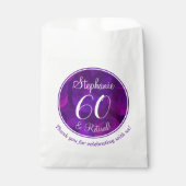 Elegantes Lila 60 und Party für die müde Altersver Geschenktütchen (Vorderseite)