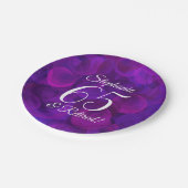 Elegantes Lila 65 und Party für die müde Altersver Pappteller (Schrägansicht)