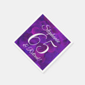 Elegantes Lila 65 und Party für die müde Altersver Serviette (Ecke)