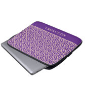 Elegantes Lila Abstrakt Laptopschutzhülle (Vorne Knopf)