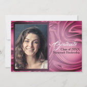 Elegantes Lila Abstraktes Abschluss Foto Party Einladung (Vorderseite)