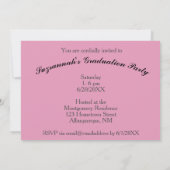 Elegantes Lila Abstraktes Abschluss Foto Party Einladung (Rückseite)