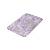 Elegantes Lila Abstraktes Muster Badematte (Schrägansicht)