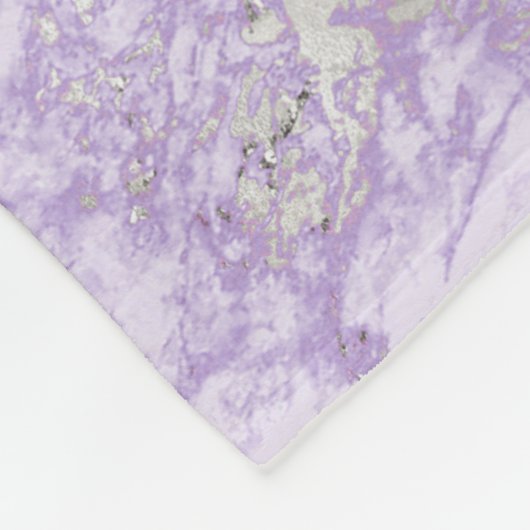 Elegantes Lila Abstraktes Muster Fleecedecke (Ecke)