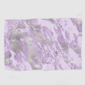 Elegantes Lila Abstraktes Muster Golfhandtuch (Horizontal)