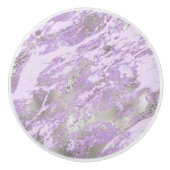 Elegantes Lila Abstraktes Muster Keramikknauf (Vorderseite)