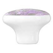Elegantes Lila Abstraktes Muster Keramikknauf (Seitenansicht)
