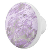 Elegantes Lila Abstraktes Muster Keramikknauf (Rechts)