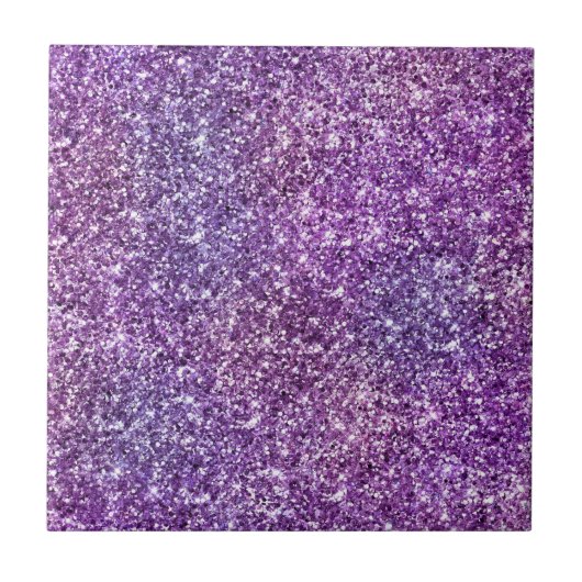 Elegantes Lila Abstraktes stilvolles Chic-Muster Fliese (Vorderseite)