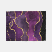 Elegantes Lila Abstraktes Wasserfarbmuster Fleecedecke (Vorderseite (Horizontal))