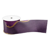 Elegantes Lila Abstraktes Wasserfarbmuster Satinband (Spule)