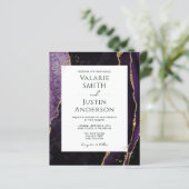 Elegantes Lila Agate Budget Hochzeit in einem (Stehend Vorderseite)