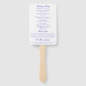 Elegantes Lila Amethyst-Hochzeitsprogramm Fächer (Rückseite)