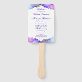 Elegantes Lila Amethyst-Hochzeitsprogramm Fächer