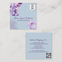 Elegantes lila Aquarell-Logo für Hochzeitsplaner