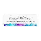 Elegantes lila Aquarellkalligraphieskript (Vorne)