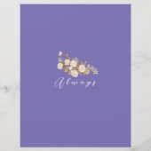 Elegantes Lila Blatt für die Rose (Rückseite)