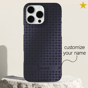 Elegantes lila-blaues Punkte-Linien-Muster mit ind iPhone 16 Pro Max Hülle