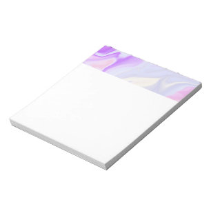 Elegantes Lila Blaues Weiß Abstraktes Wasser Notizblock