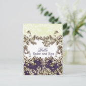 elegantes lila blüh-Business Danke-Cards Postkarte (Stehend Vorderseite)