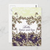 elegantes lila blüh-Business Danke-Cards Postkarte (Vorne/Hinten)