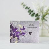 elegantes lila blüh-Business Danke-Cards Postkarte (Stehend Vorderseite)