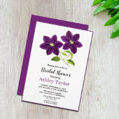 Elegantes lila blühendes boho blumengeschmücktes B Einladung