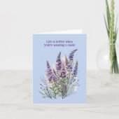 Elegantes Lila Blumendesign für jeden Anlass Karte (Vorderseite)