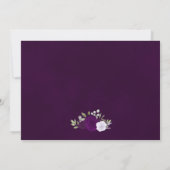 Elegantes Lila Blumenfest Hochzeit Probe Dinner Einladung (Rückseite)