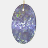 Elegantes, lila, blumengeschmücktes lila Hydrangea Keramikornament (Links)