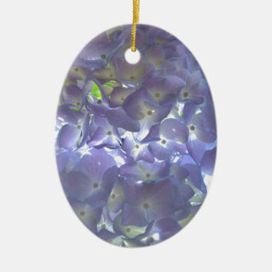 Elegantes, lila, blumengeschmücktes lila Hydrangea Keramikornament