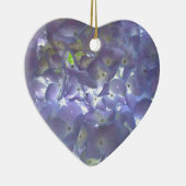 Elegantes, lila, blumengeschmücktes lila Hydrangea Keramikornament (Rechts)