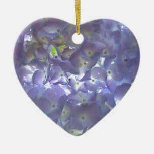 Elegantes, lila, blumengeschmücktes lila Hydrangea Keramikornament