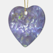 Elegantes, lila, blumengeschmücktes lila Hydrangea Keramikornament (Links)