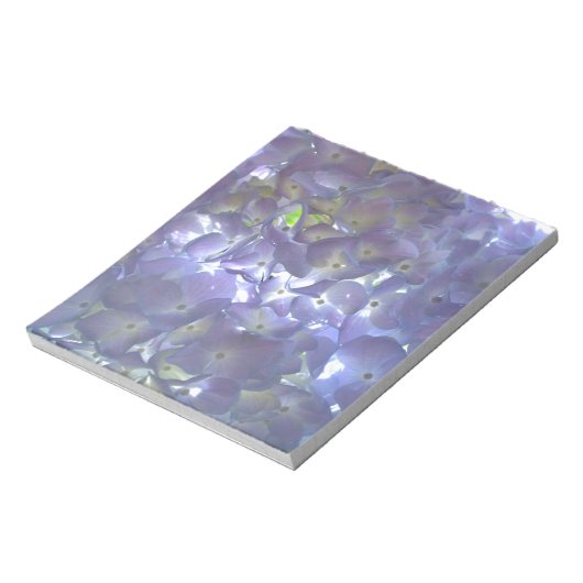 Elegantes, lila, blumengeschmücktes lila Hydrangea Notizblock (Rotiert)