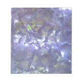 Elegantes, lila, blumengeschmücktes lila Hydrangea Notizblock (Vorderseite)