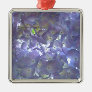 Elegantes, lila, blumengeschmücktes lila Hydrangea Ornament Aus Metall