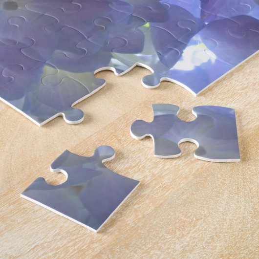 Elegantes, lila, blumengeschmücktes lila Hydrangea Puzzle (Seite)