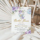 Elegantes Lila Blumenkohl-Party Brautparty Einladung