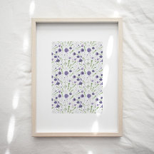 Elegantes Lila Blumenmuster Kunst, Dichtung und Mu