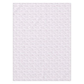 Elegantes lila Blumenrolle-Muster auf Weiß Tischdecke (Vorderseite)