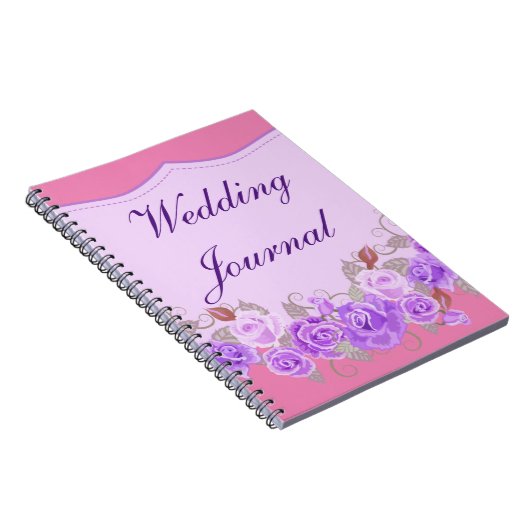 Elegantes Lila Blumenzeitblatt Notizblock (Rechte Seite)