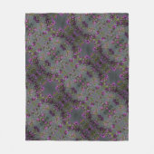 Elegantes Lila botanisches Grau Fleecedecke (Vorderseite)