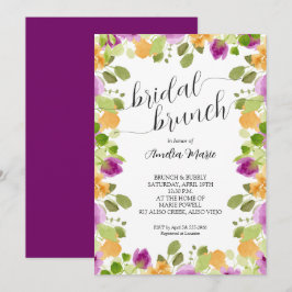 Elegantes Lila Brautparty Einladung