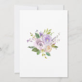 Elegantes Lila Brautparty Einladung (Rückseite)