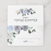 Elegantes Lila Brautparty Hochzeit Platzkarte (Außenseite Aufgefaltet)