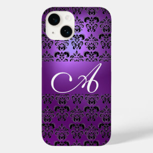 ELEGANTES LILA DAMASK-MONOGRAMM Case-Mate iPhone HÜLLE