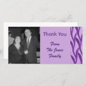 elegantes Lila danken Ihnen Dankeskarte (Vorne/Hinten)